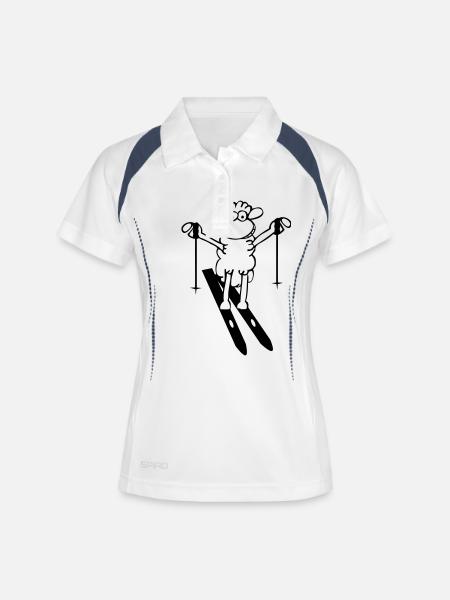 shoot driver - Women's Polo breathable - white/navy