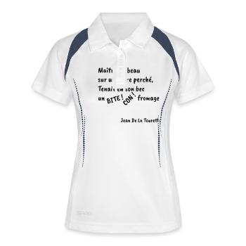 Jean De La Tourette - Polo respirant Femme - blanc/marine - Devant