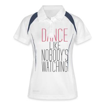 Dance Like Nobody Is Watching. - Danse shirt - Polo respirant Femme - blanc/marine - Devant