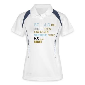 Motivation - Frauen Polo atmungsaktiv - Weiß/Navy - Vorne