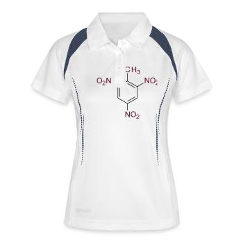 Trinitrotoluene - Frauen Polo atmungsaktiv - Weiß/Navy - Vorne