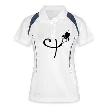 rakete_liebe__f1 - Polo respirant Femme - blanc/marine - Devant