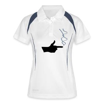fingergun 2c - Polo respirant Femme - blanc/marine - Devant