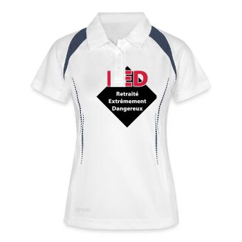 RED - Retraité extrêmement dangereux - Polo respirant Femme - blanc/marine - Devant