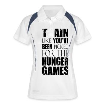 Train Like You've Been Picked for the Hunger Games - Women's Polo breathable - white/navy - Front