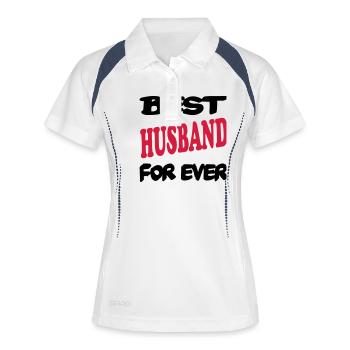 Best husband for ever 222 - Women's Polo breathable - white/navy - Front