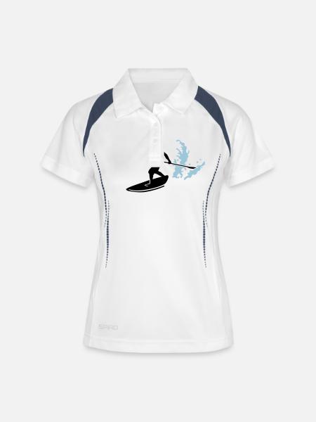 paddleboard - Women's Polo breathable - white/navy