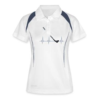 Bâtons de hockey Puls - Polo respirant Femme - blanc/marine - Devant