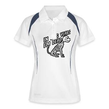 in dog years Dead - Women's Polo breathable - white/navy - Front