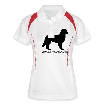 Bouvier bernois - Polo respirant Femme - blanc/marine - Devant