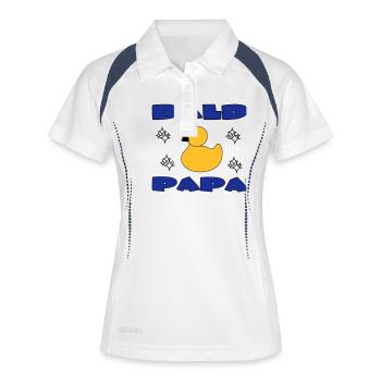 BALD PAPA - Women's Polo breathable - white/navy - Front