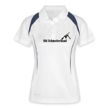 Old Schmetterhand TT - Frauen Polo atmungsaktiv - Weiß/Navy - Vorne