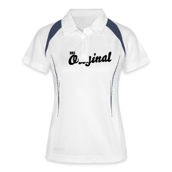 Das Original - Frauen Polo atmungsaktiv - Weiß/Navy - Vorne
