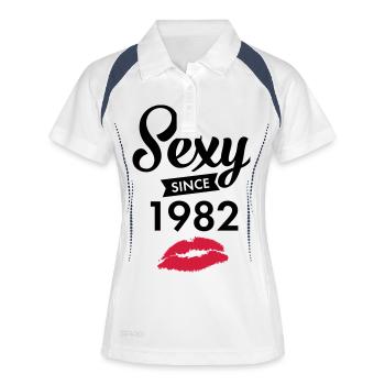 Sexy Since 1982 - Women's Polo breathable - white/navy - Front