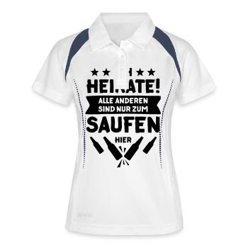 JGA Team Männer Star - Frauen Polo atmungsaktiv - Weiß/Navy - Vorne