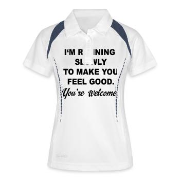 laufen - Women's Polo breathable - white/navy - Front