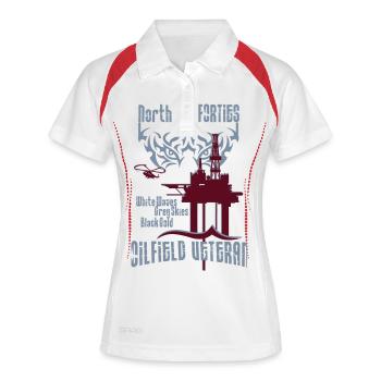 Forties Oil Rig Oil Field Platform - Women's Polo breathable - white/navy - Front