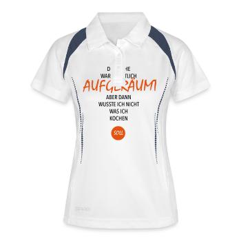 KÜCHE - Frauen Polo atmungsaktiv - Weiß/Navy - Vorne