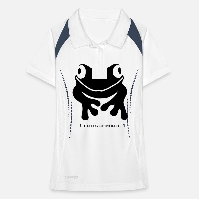 Frog Frog mouth toad toad wild Women's Polo breathable