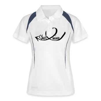 She's mine Heart - Polo respirant Femme - blanc/marine - Devant