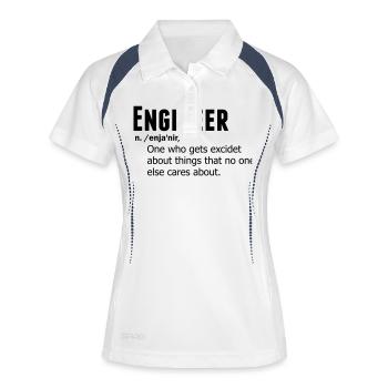 Engineer - Women's Polo breathable - white/navy - Front