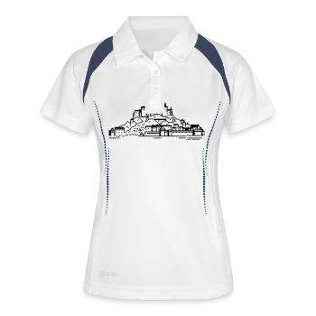 1bit Pixel Mont Saint Michel - Women's Polo breathable - white/navy - Front