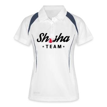Équipe Shisha 2 - Polo respirant Femme - blanc/marine - Devant