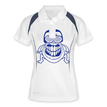 DJ Horror Monster Alien Alien Party Music - Women's Polo breathable - white/navy - Front