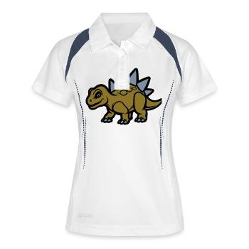 Stegosaurus Comic - Women's Polo breathable - white/navy - Front