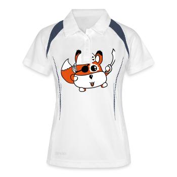 Little Cute Fox Pirate Animal Saber Eye Patch - Women's Polo breathable - white/navy - Front