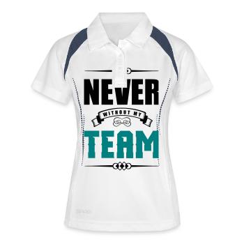 never without my team 2 - Women's Polo breathable - white/navy - Front