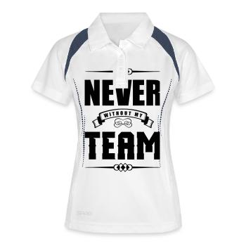 never without my team - Women's Polo breathable - white/navy - Front
