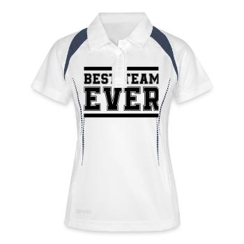 Meilleure équipe de tous les temps - Polo respirant Femme - blanc/marine - Devant