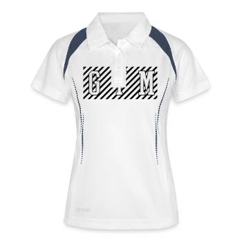 GYM - Women's Polo breathable - white/navy - Front