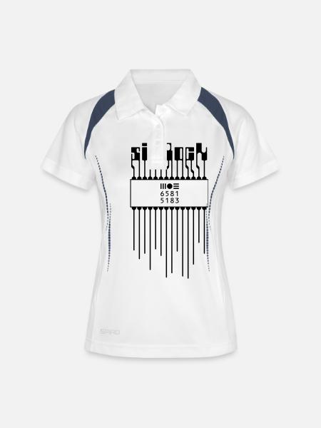 sidRock - Women's Polo breathable - white/navy