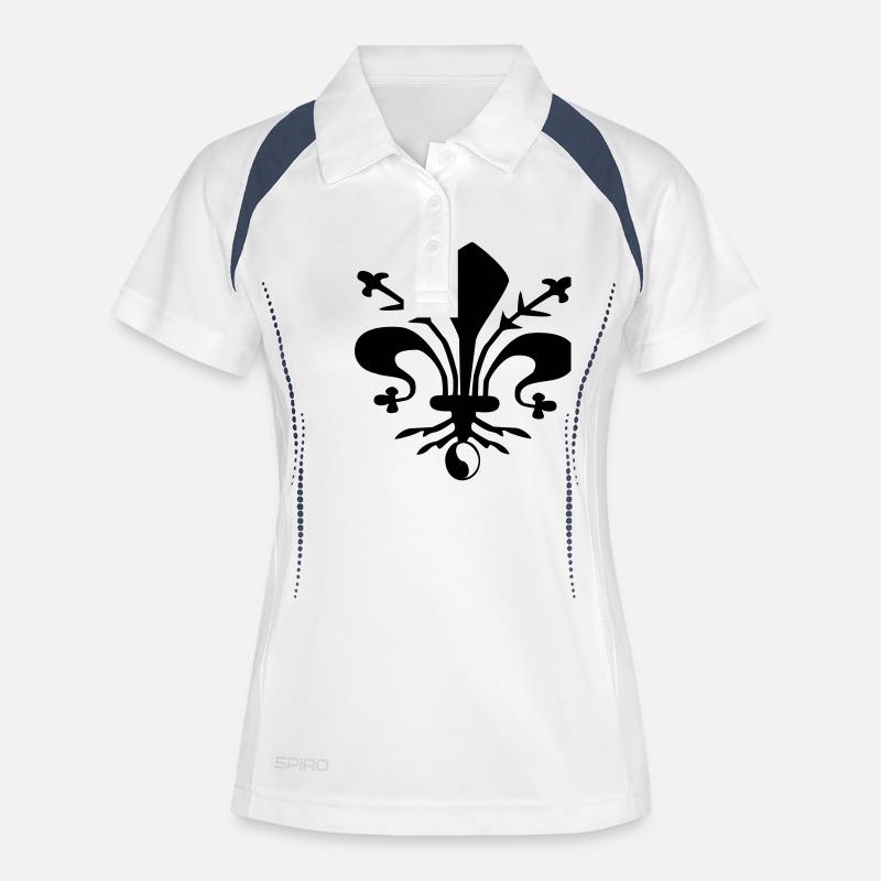 ying yang royal lily - Women's Polo breathable - white/navy