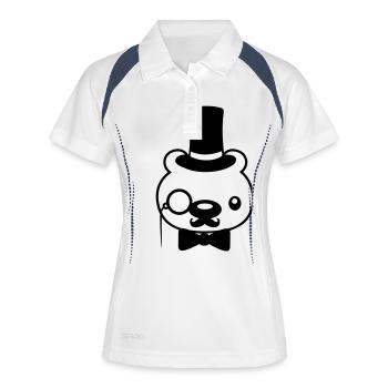 rich teddybaer herr sir - Women's Polo breathable - white/navy - Front