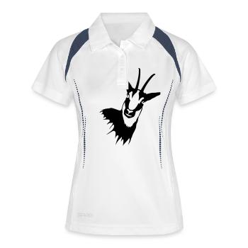 Gams - Frauen Polo atmungsaktiv - Weiß/Navy - Vorne
