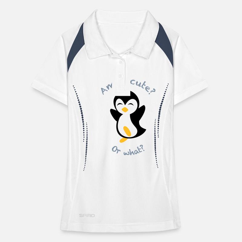 Cute penguin | Design colors freely selectable. Women's Polo breathable
