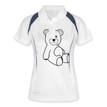 teddy_001 - Polo respirant Femme - blanc/marine - Devant