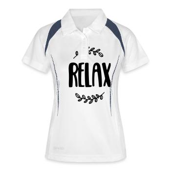 se détendre - Polo respirant Femme - blanc/marine - Devant