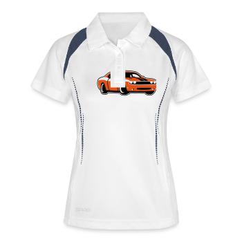 Muscle-Car - Polo respirant Femme - blanc/marine - Devant