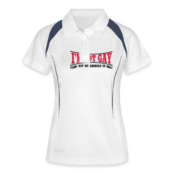 I'm not Gay... - Women's Polo breathable - white/navy - Front
