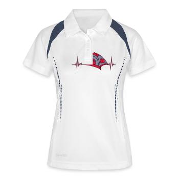 Puls Camping Tente Heartbeat - Polo respirant Femme - blanc/marine - Devant