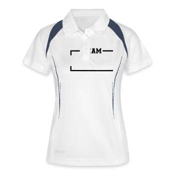 équipe - Polo respirant Femme - blanc/marine - Devant