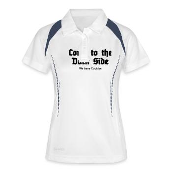 Come to the Dark Side - we have Cookies - Polo respirant Femme - blanc/marine - Devant