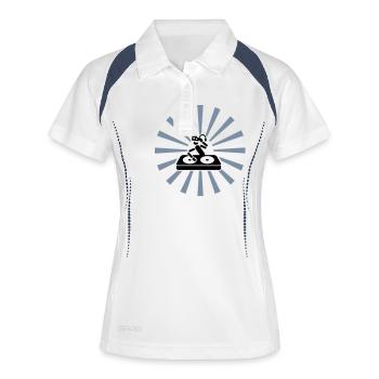 Zombie DJ - Women's Polo breathable - white/navy - Front