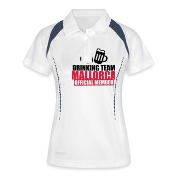 Drinking Team Mallorca - Women's Polo breathable - white/navy - Front