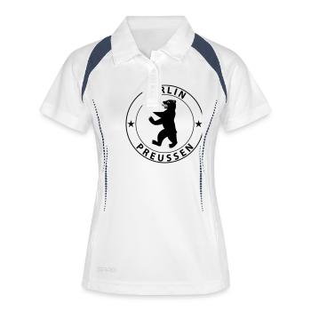 Berlin Design - Women's Polo breathable - white/navy - Front