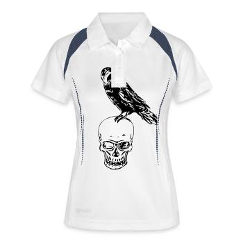 Raven Of Death - Polo respirant Femme - blanc/marine - Devant